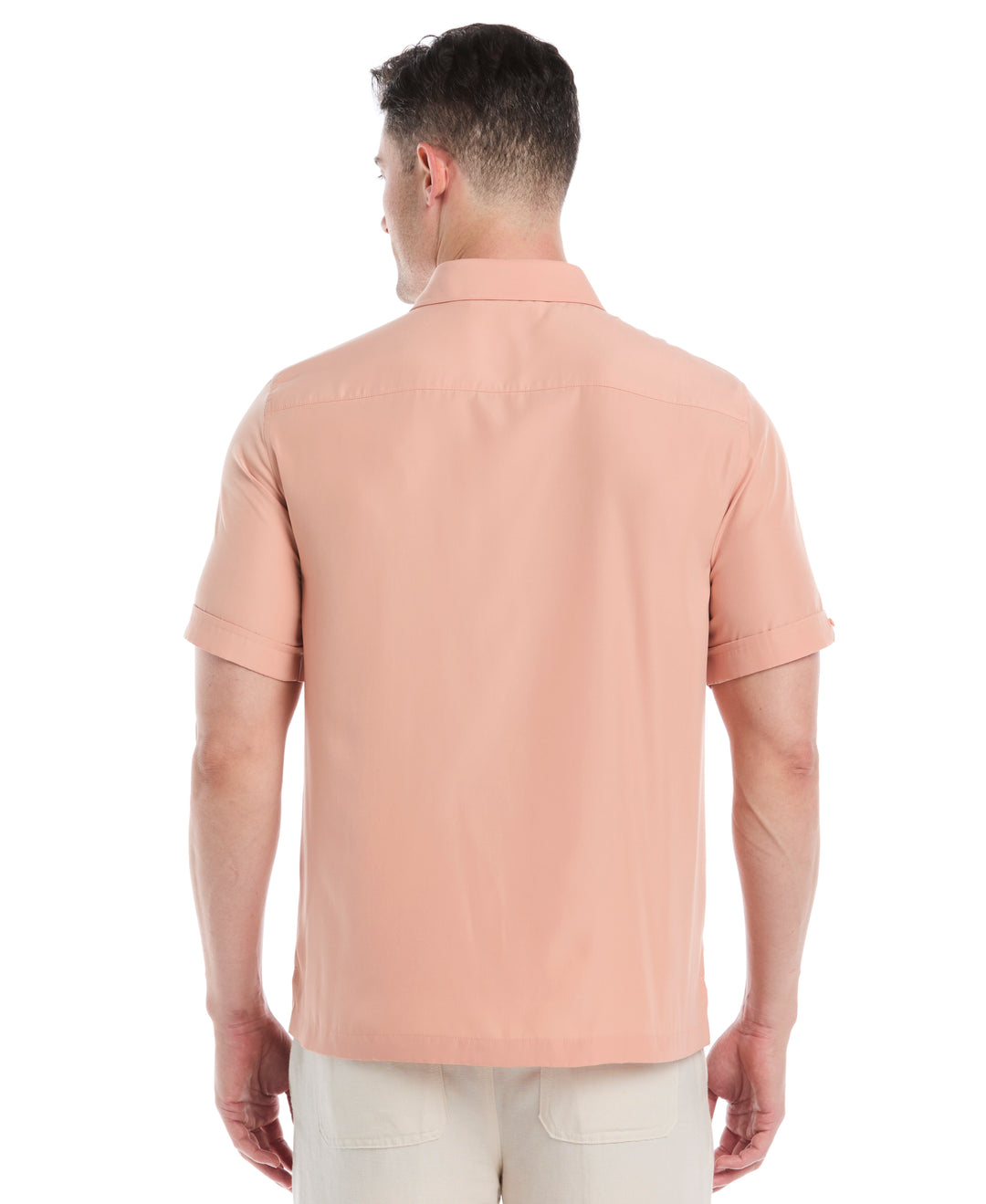 Insert Panels Pickstitch Shirt (Dusty Coral) 