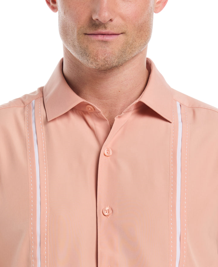 Insert Panels Pickstitch Shirt (Dusty Coral) 