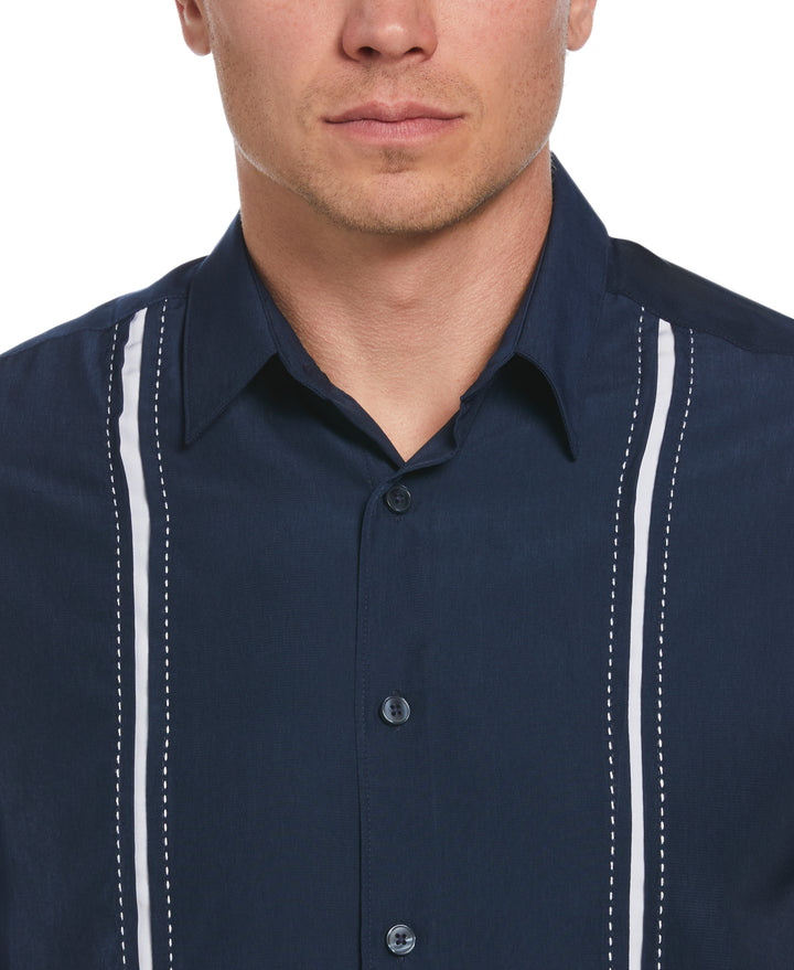 Insert Panels Pickstitch Shirt (Dress Blues) 