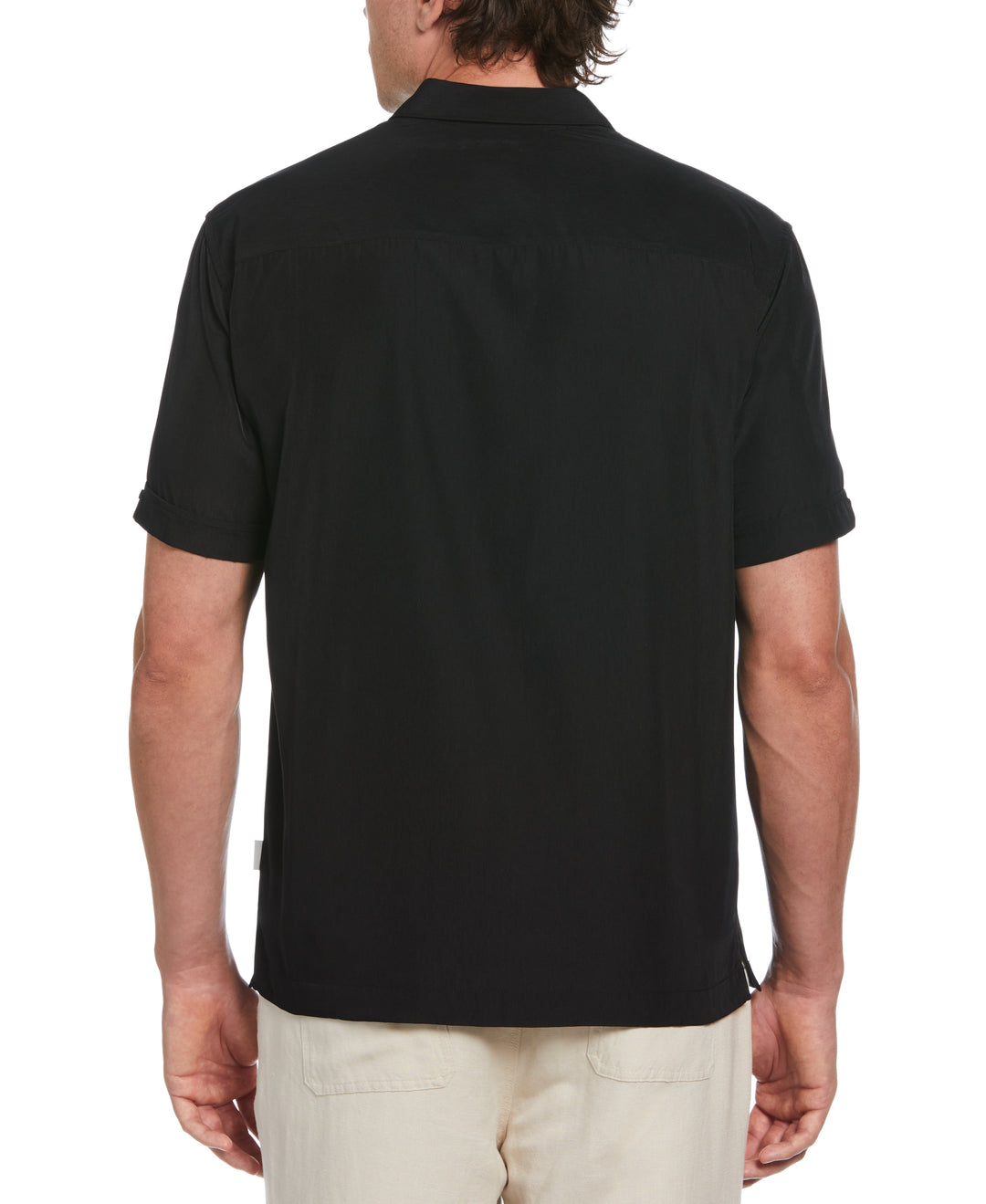 Insert Panels Pickstitch Shirt (Jet Black) 