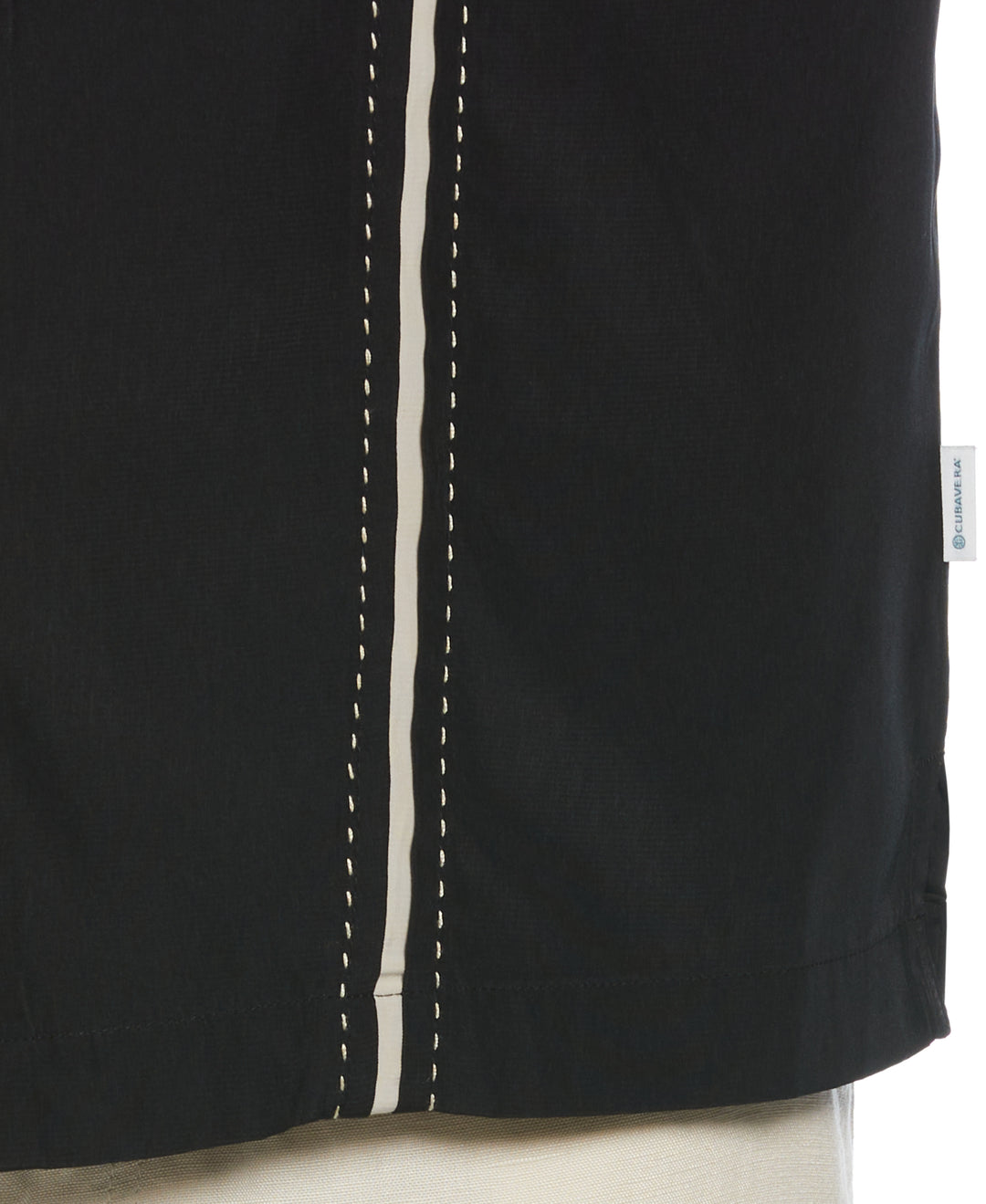 Insert Panels Pickstitch Shirt (Jet Black) 