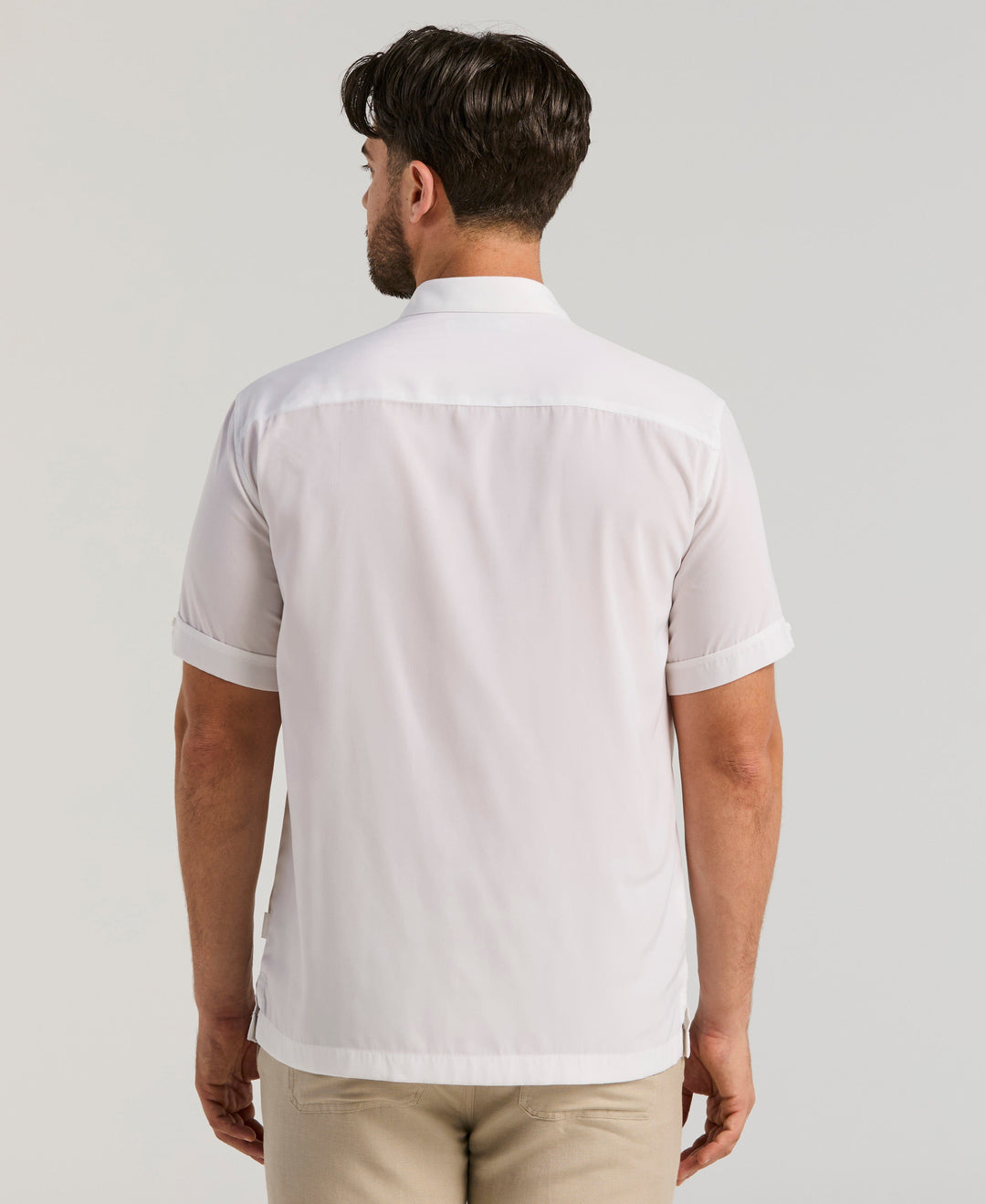 Insert Panels Pickstitch Shirt (Bright White) 