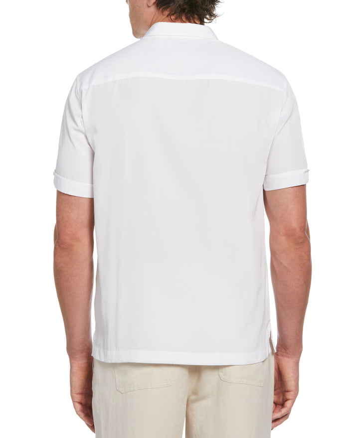 Insert Panels Pickstitch Shirt (Bright White) 