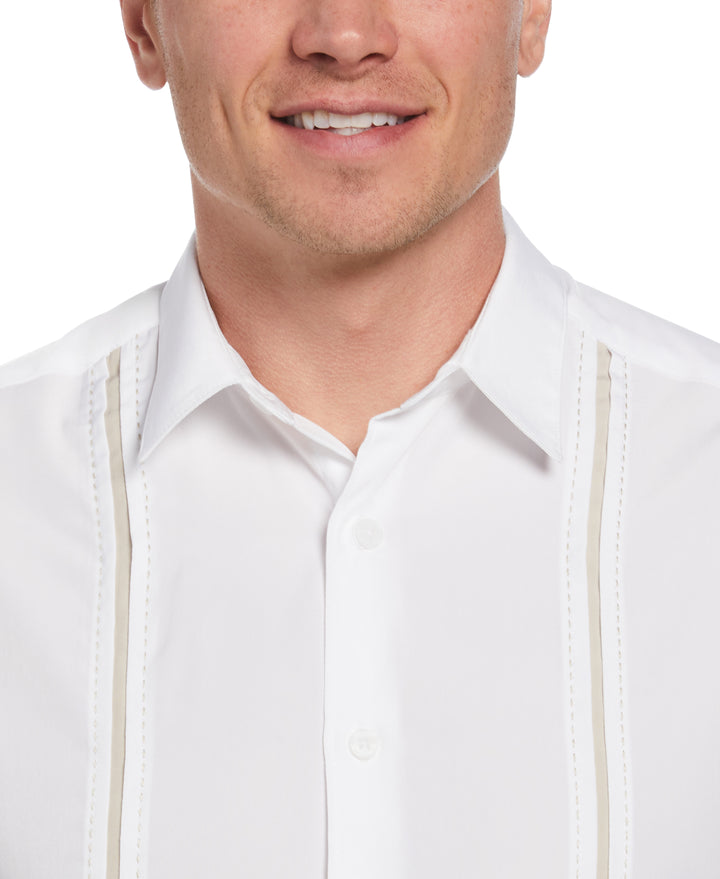 Insert Panels Pickstitch Shirt (Bright White) 