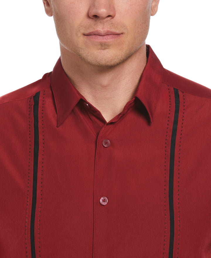 Insert Panels Pickstitch Shirt (Biking Red) 