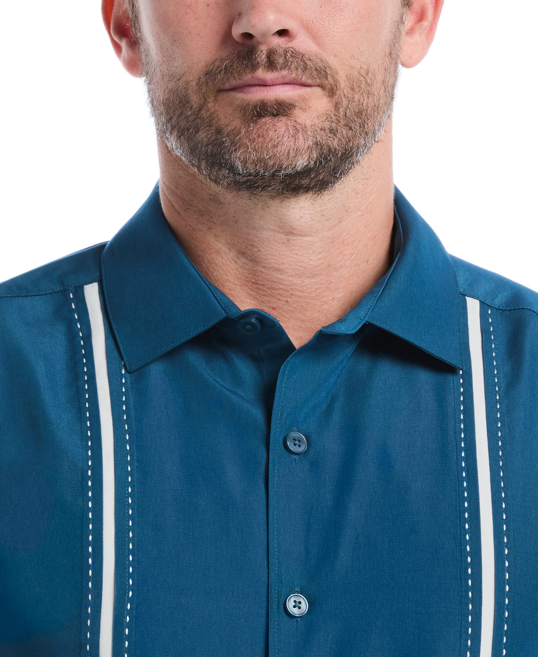 Big & Tall Insert Panel Pickstitch Shirt (Deep Dive) 