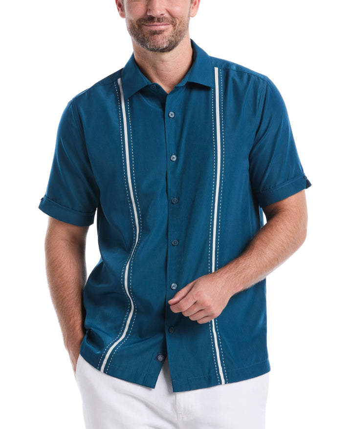 Big & Tall Insert Panel Pickstitch Shirt (Deep Dive) 