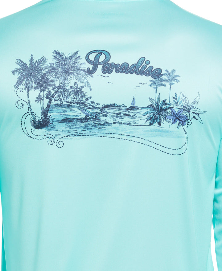 Paradise Print Sun Protection Shirt (Aruba Blue) 