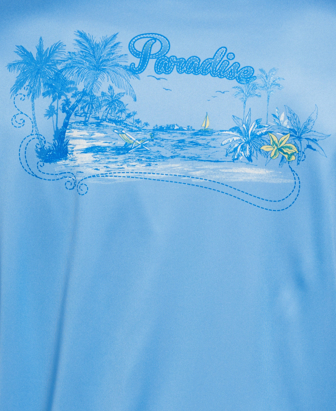 Paradise Print Sun Protection Shirt (Azure Blue) 