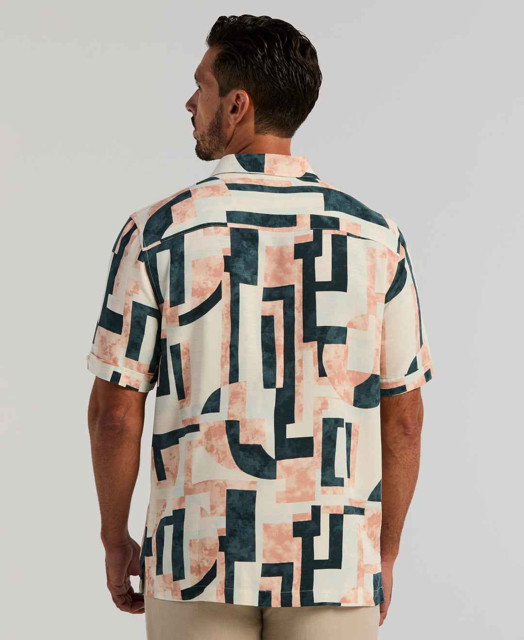Abstract Geo Shirt (Egret) 