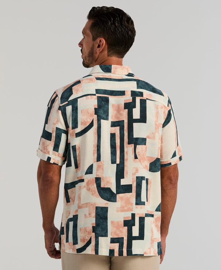 Abstract Geo Shirt (Egret) 