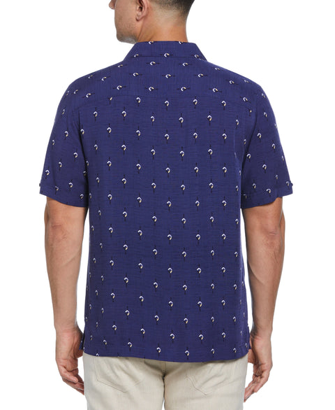 Retro Geometric Print Shirt (Skipper Blue) 