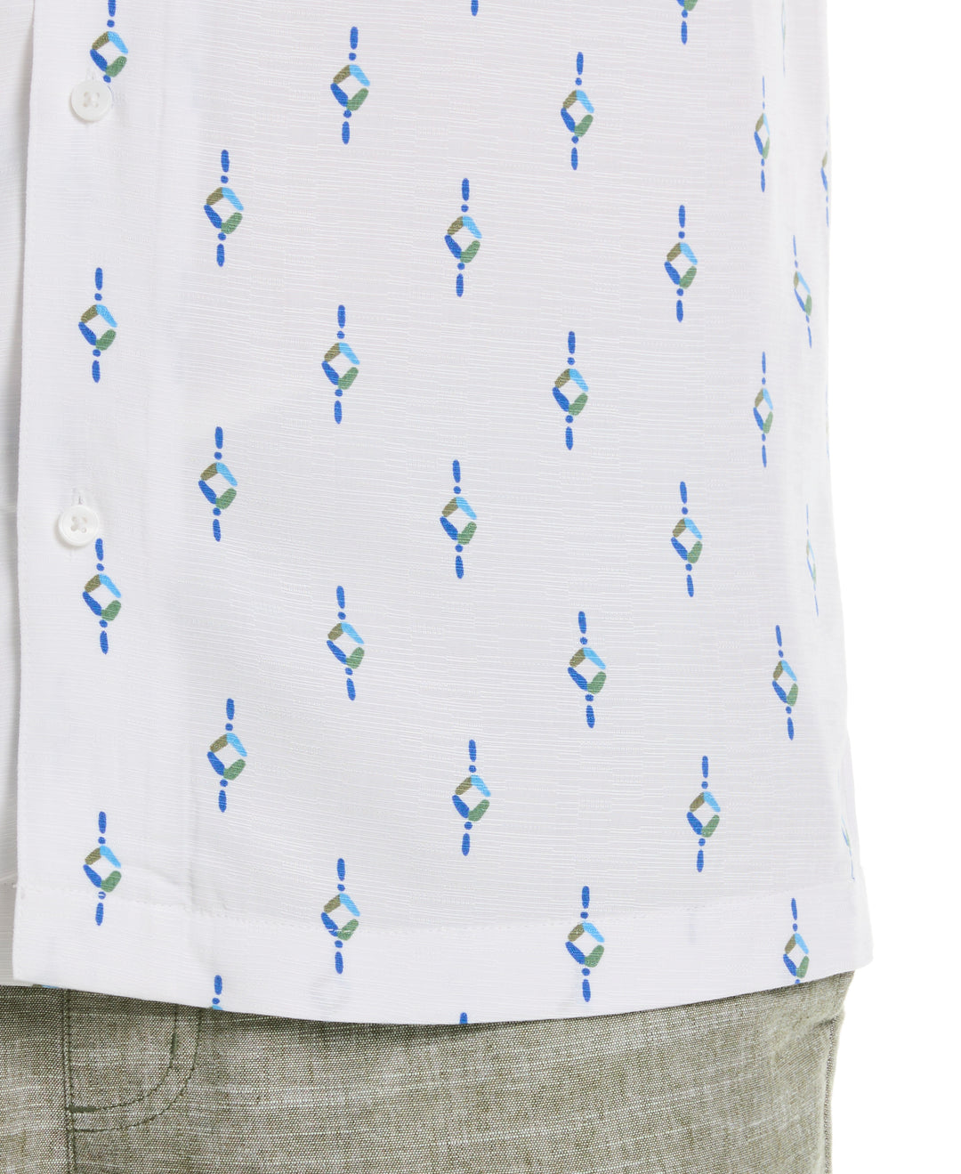 Retro Geometric Print Shirt (Brilliant White) 