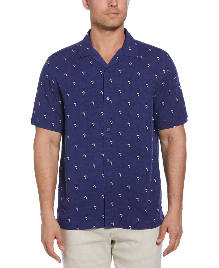 Retro Geometric Print Shirt (Skipper Blue) 