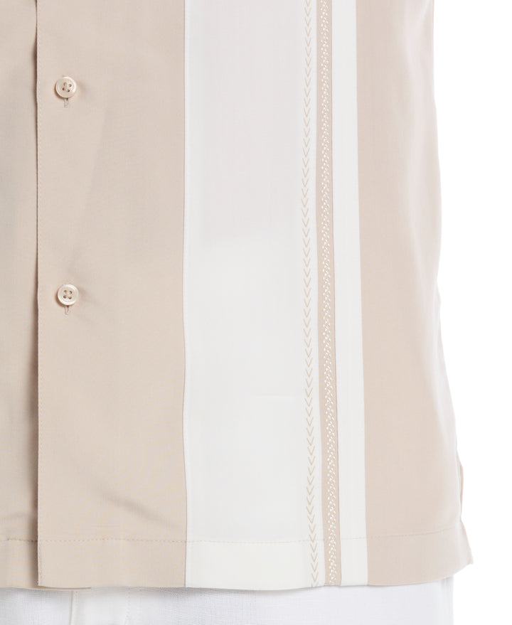 Color Block Panel Shirt (Island Fossil) 