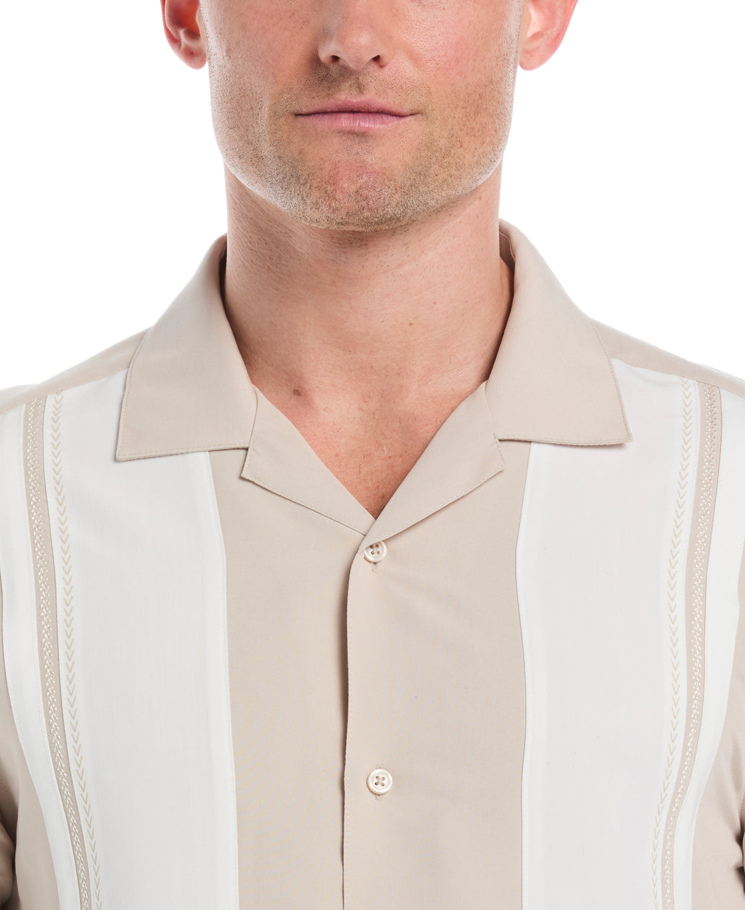 Color Block Panel Shirt (Island Fossil) 