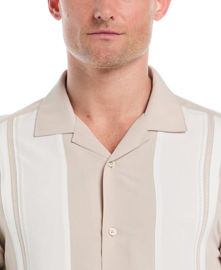 Color Block Panel Shirt (Island Fossil) 