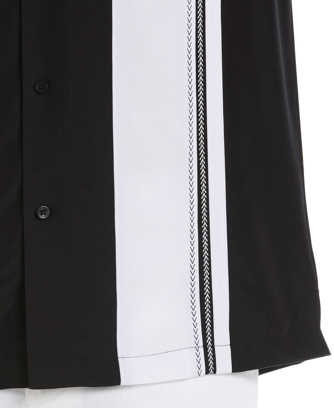 Color Block Panel Shirt (Jet Black) 