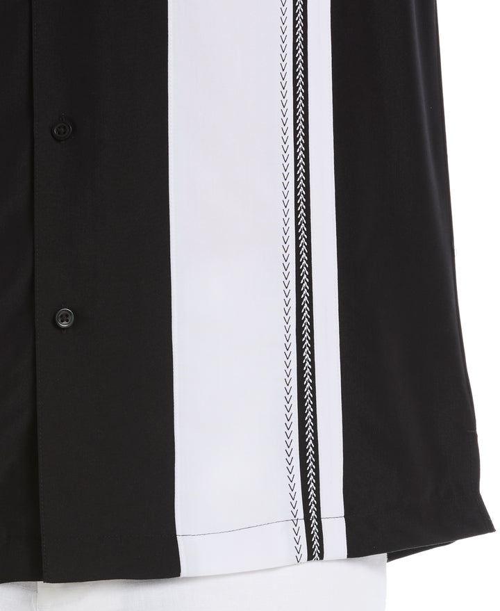 Color Block Panel Shirt (Jet Black) 