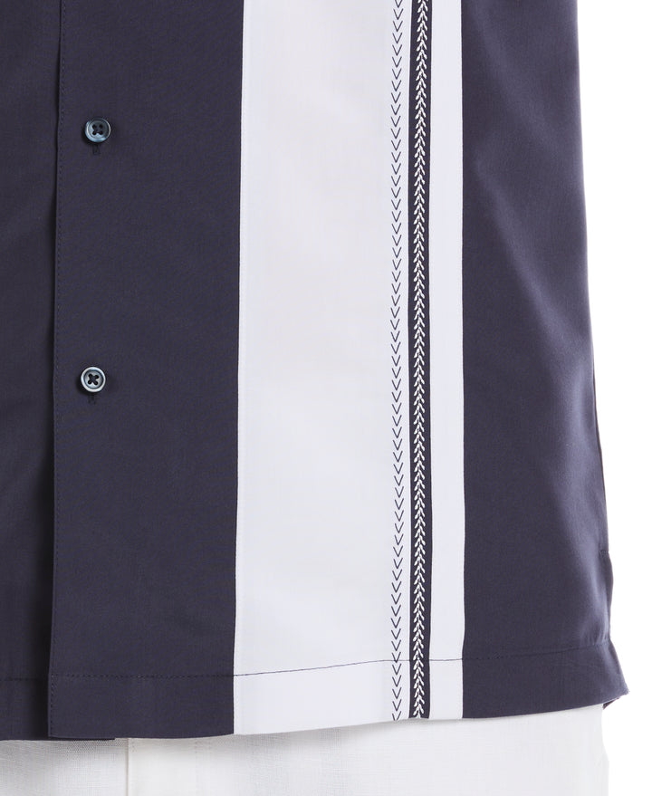 Color Block Panel Shirt (Mood Indigo) 