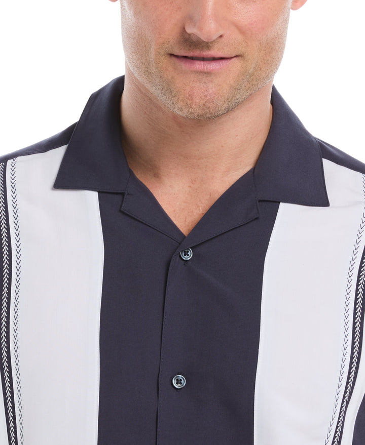 Color Block Panel Shirt (Mood Indigo) 