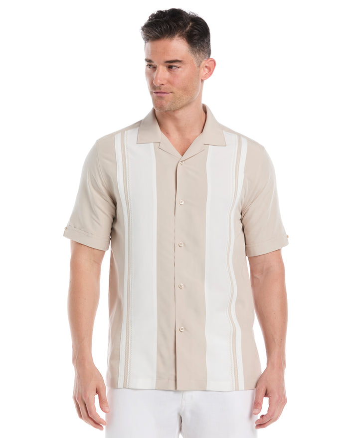 Color Block Panel Shirt (Island Fossil) 