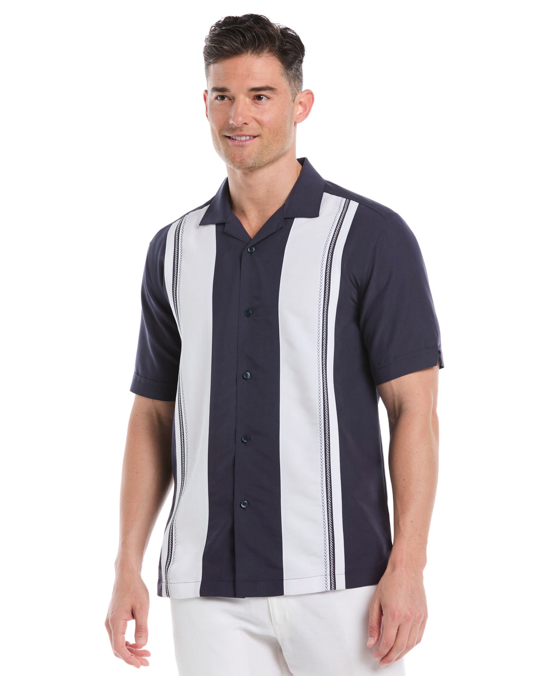 Color Block Panel Shirt (Mood Indigo) 