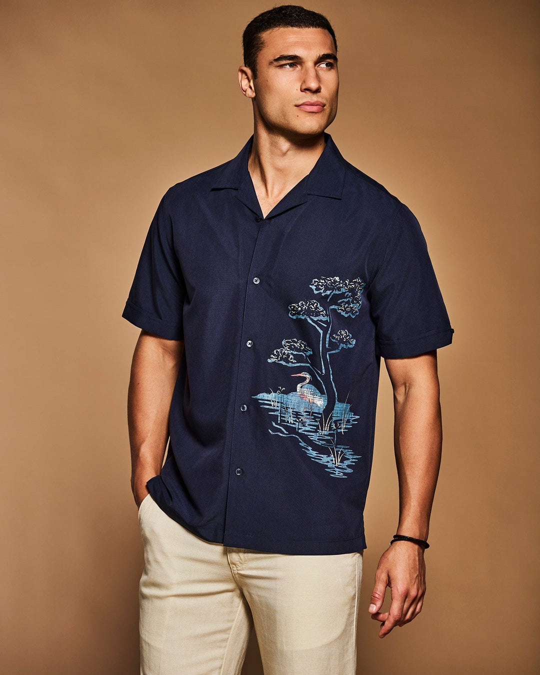 Scenic Placement Print Shirt-Casual Shirts-Cubavera
