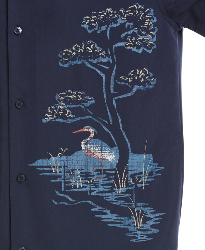 Scenic Placement Print Shirt (Navy Iris) 