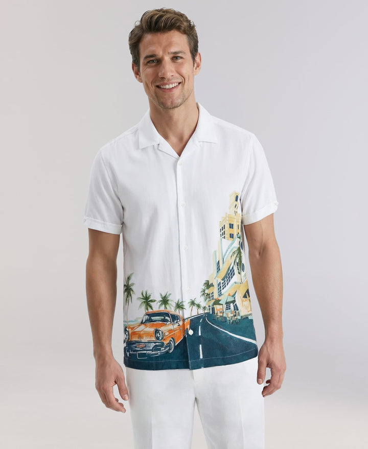 SCENIC PRINT SHIRT (Brilliant White) 