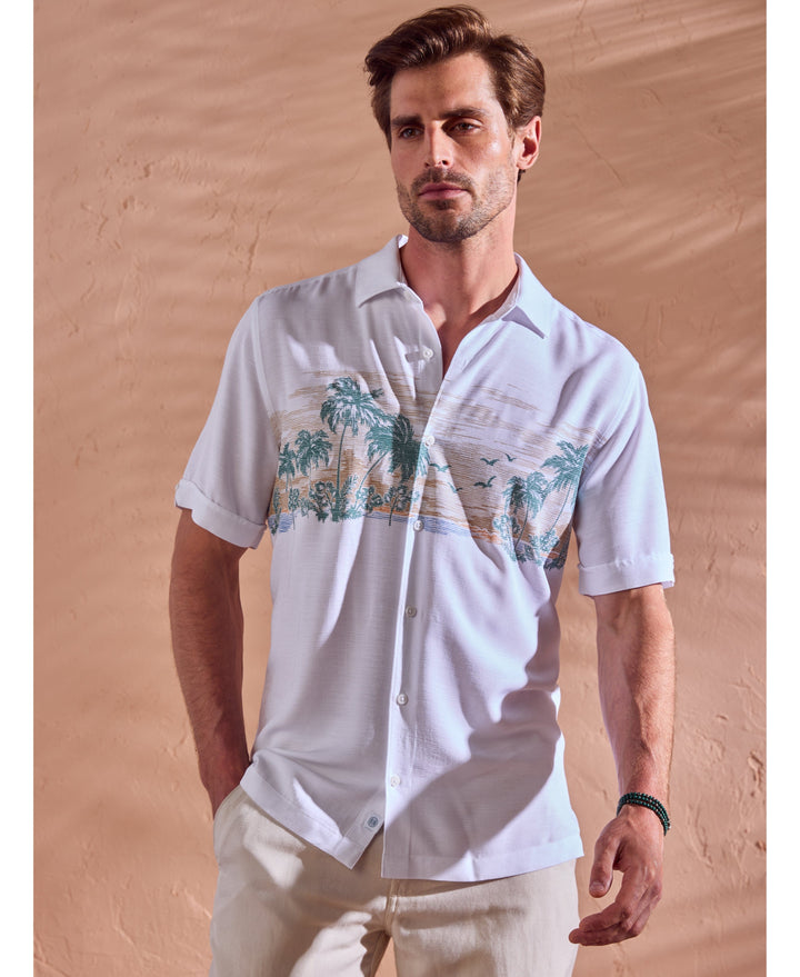 Scenic Print Shirt-Casual Shirts-Cubavera