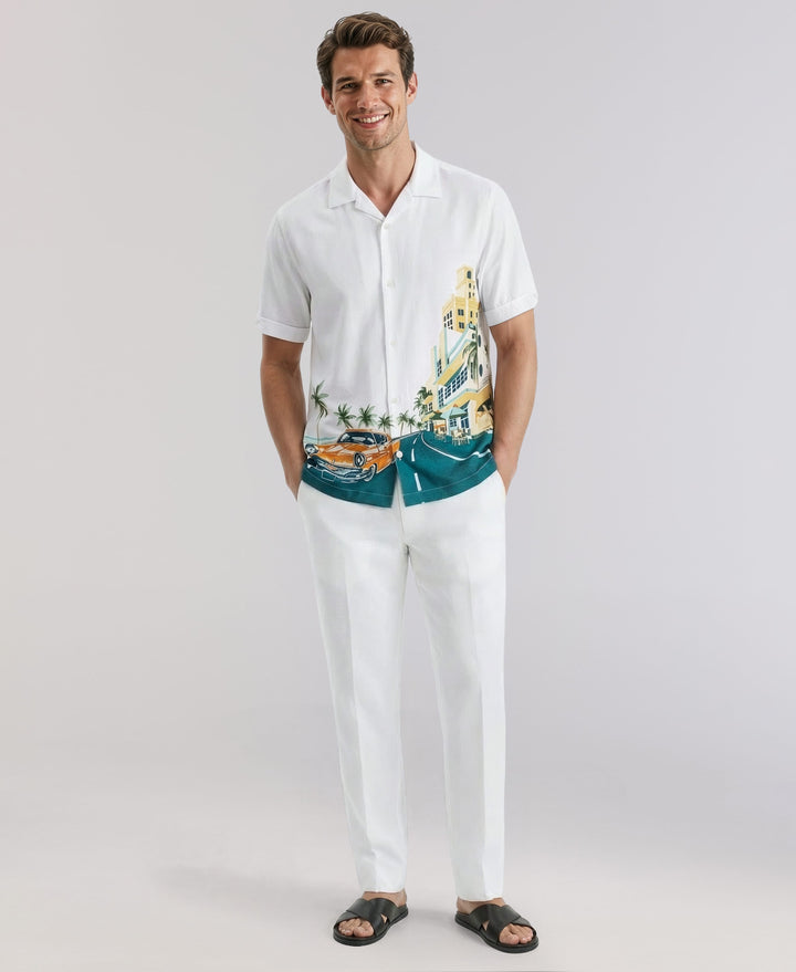 SCENIC PRINT SHIRT (Brilliant White) 