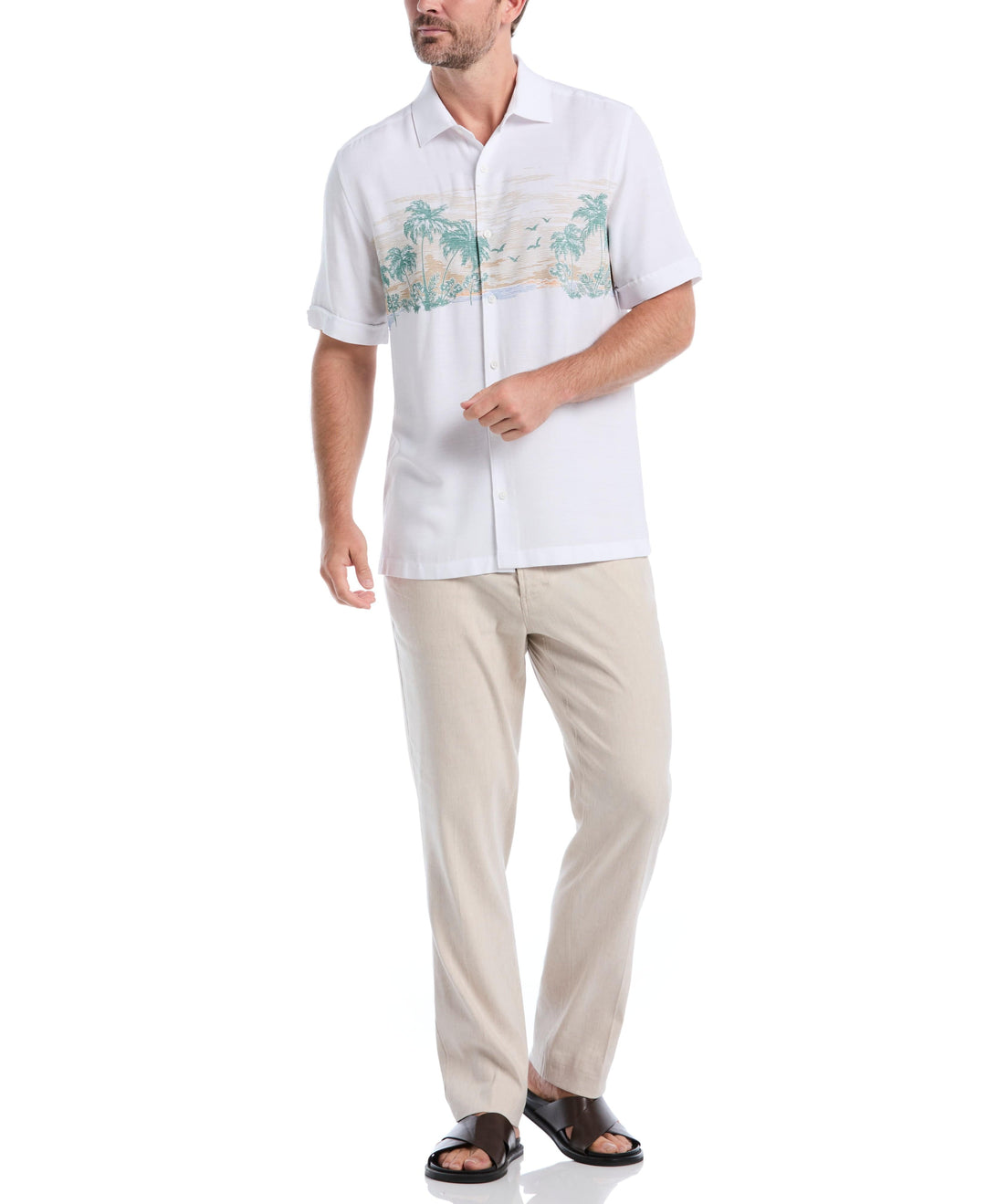 Scenic Print Shirt (Brilliant White) 