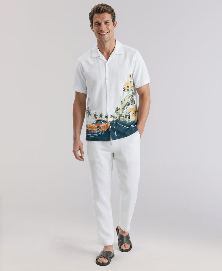 SCENIC PRINT SHIRT (Brilliant White) 