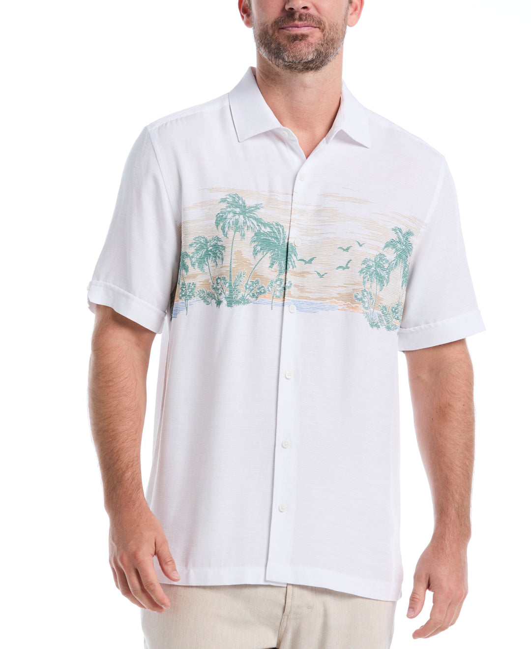Scenic Print Shirt (Brilliant White) 