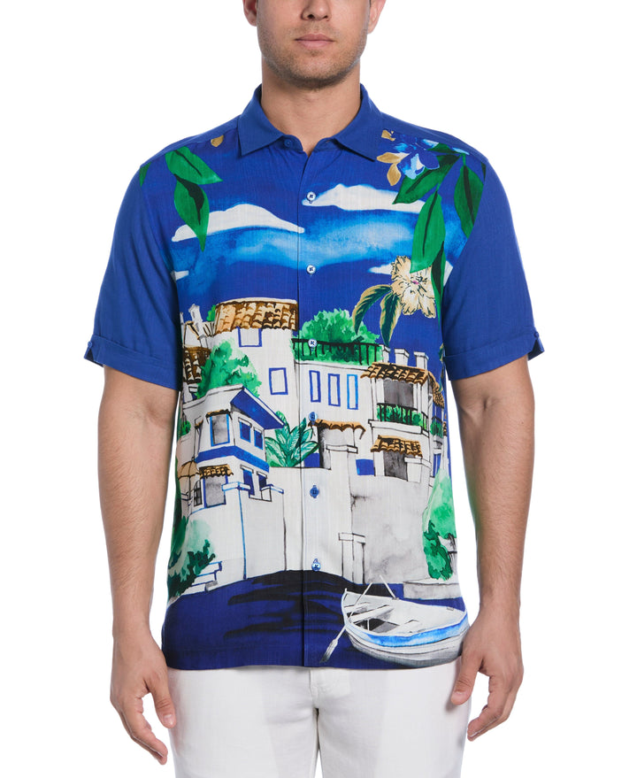 Scenic Print Shirt (Dress Blues) 