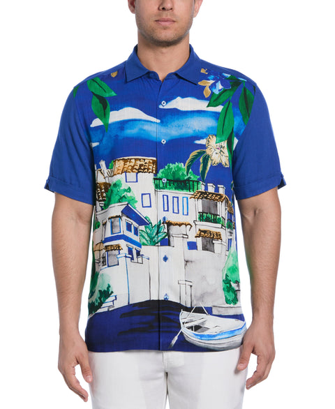 Scenic Print Shirt (Dress Blues) 
