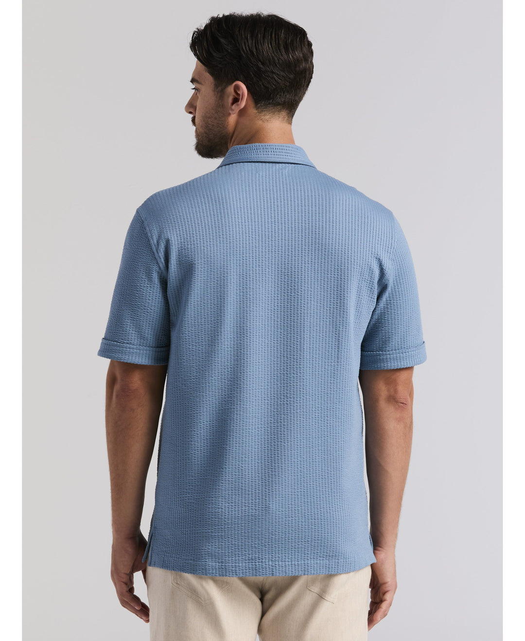 Seersucker Knit Shirt-Casual Shirts-Cubavera
