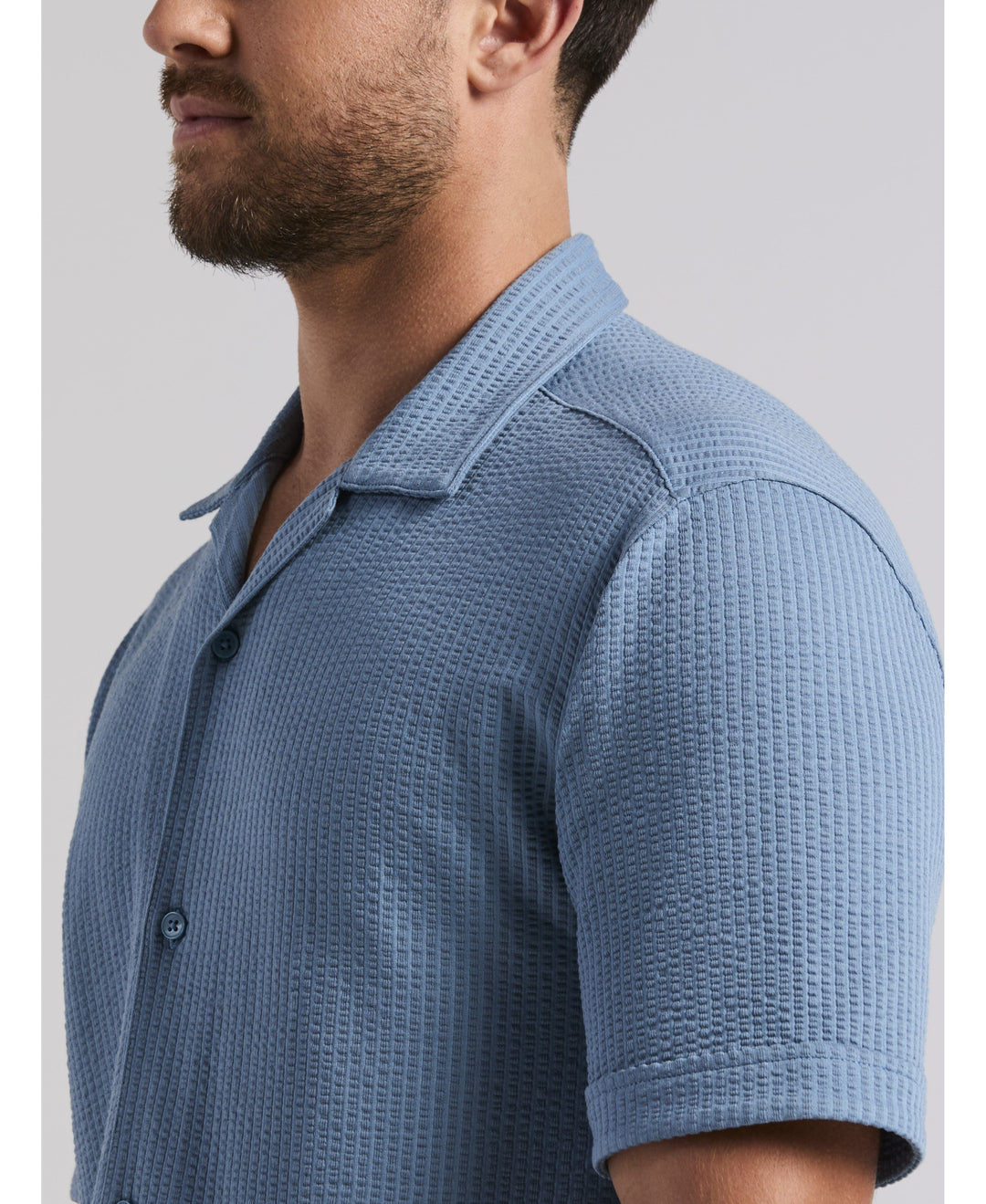 Seersucker Knit Shirt-Casual Shirts-Cubavera