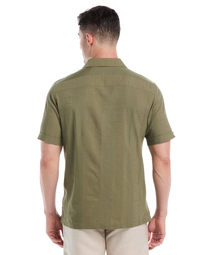 Seersucker Texture Shirt (Olivine) 