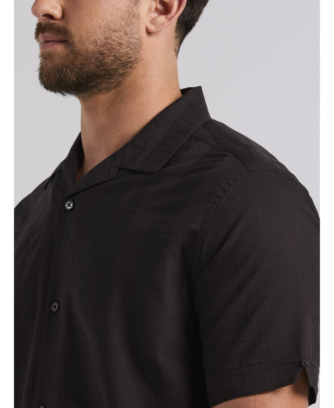 Seersucker Texture Shirt-Casual Shirts-Cubavera