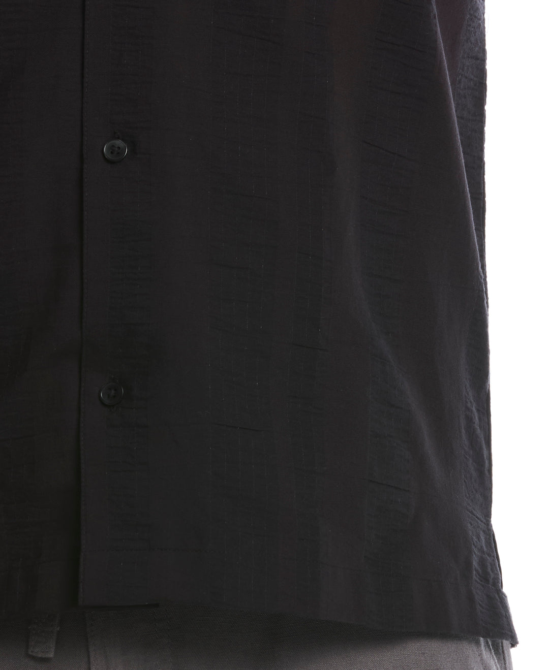 Big & Tall Seersucker Textured Shirt (Jet Black) 