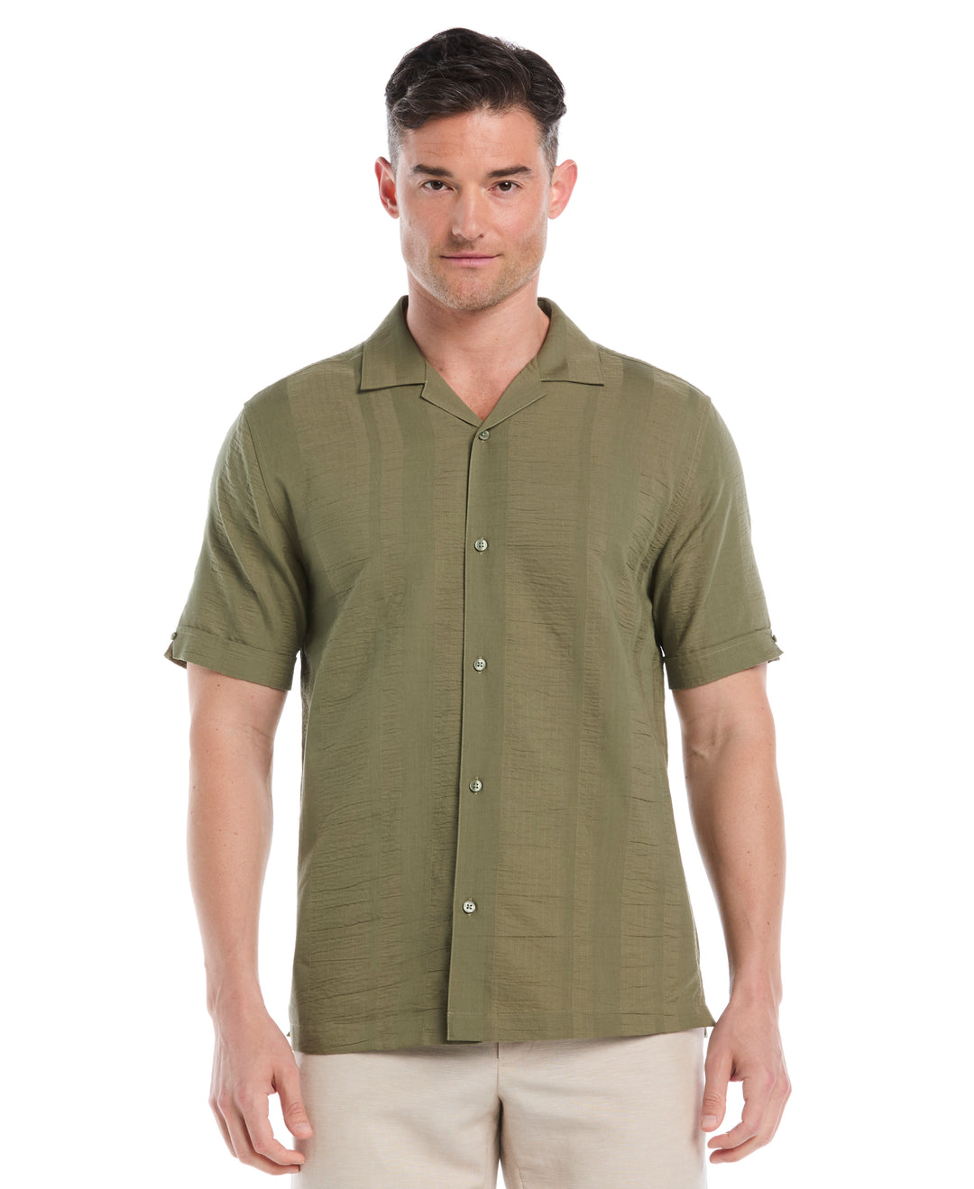 Seersucker Texture Shirt (Olivine) 