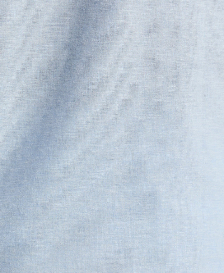 Linen Blend Slub Texture Panel Shirt (Placid Blue) 