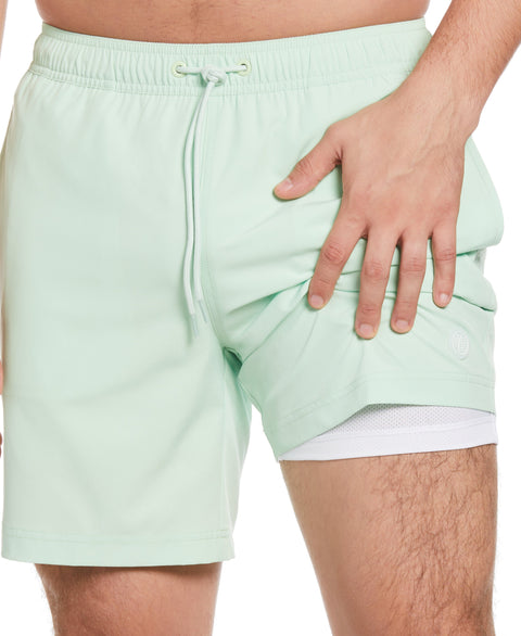Solid 7" Swim Short (Pastel Green) 