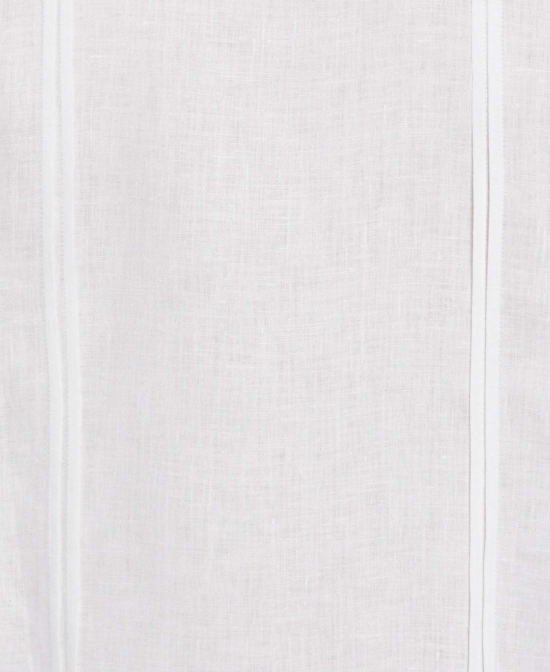 Solid Linen Guayabera Shirt with Contrast Embroidery (Brilliant White) 