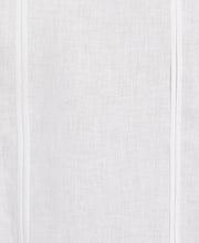 Solid Linen Guayabera Shirt with Contrast Embroidery (Brilliant White) 