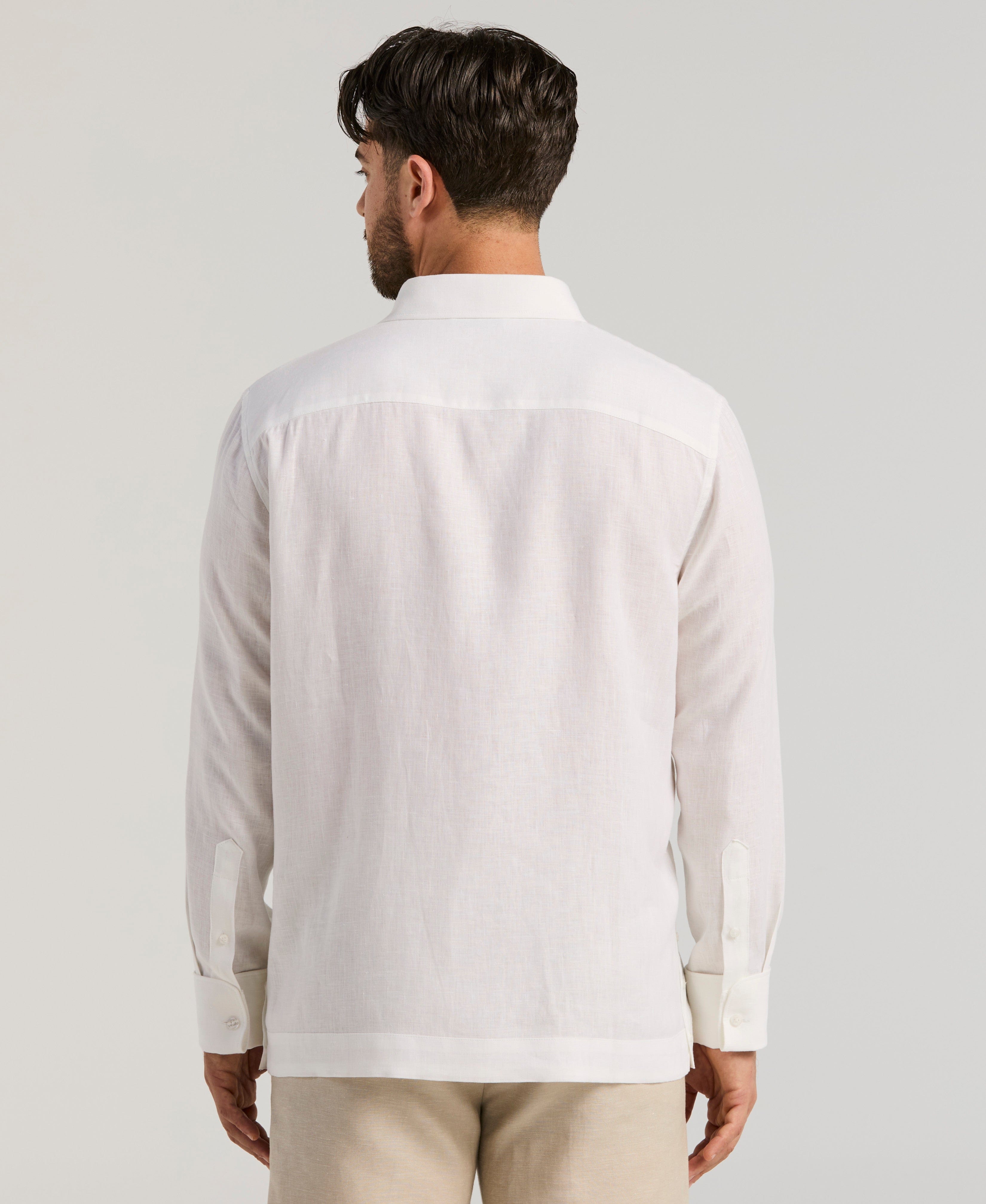 Solid Linen Presidente Guayabera Shirt – Cubavera