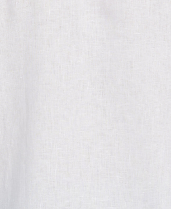Solid Linen Presidential Guayabera Shirt (Brilliant White) 