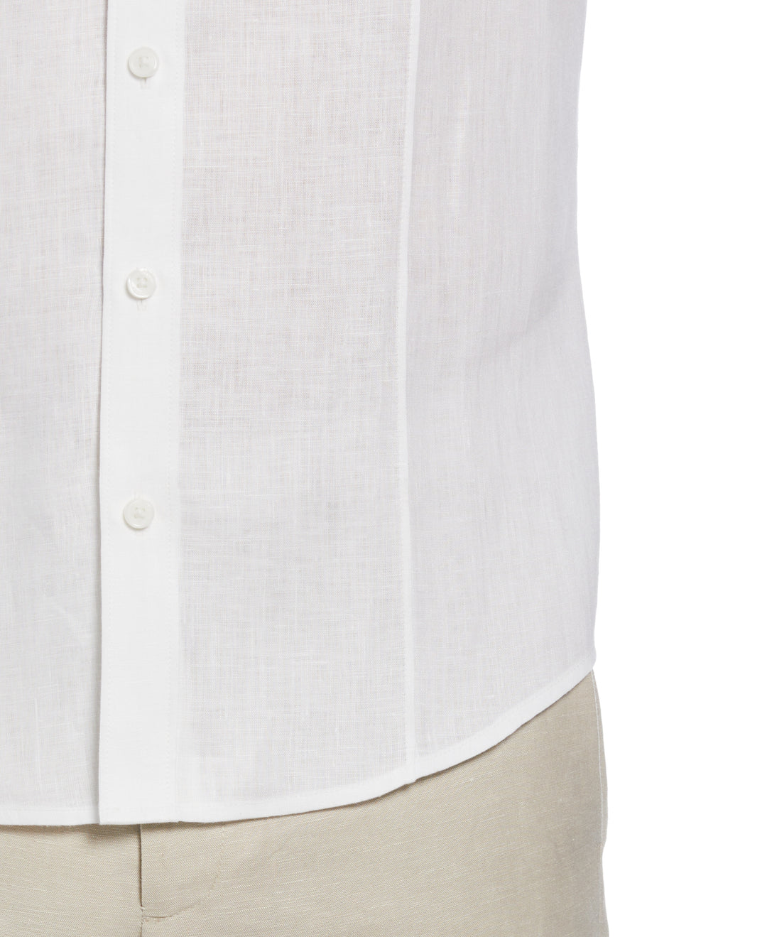 Solid Linen Sport Shirt (Bright White) 